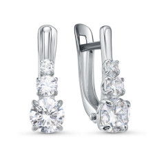 Серьги, 585, BR2181831010W, 1.165 CT,1.87 г., 