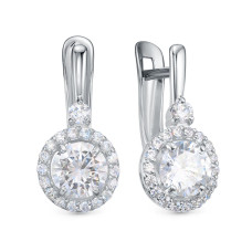 Серьги, 585, BR2182071010W, 1.13 CT,1.97 г., 