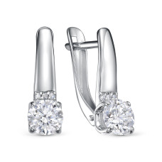 Серьги, 585, BR2181661010W, 0.93 CT,1.92 г., 