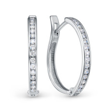 Серьги, 585, BR94-02-5407-2-00W, 0.19 CT,2.01 г., 