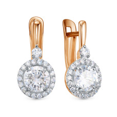 Серьги, 585, BR2182071010, 1.13 CT,1.97 г., 